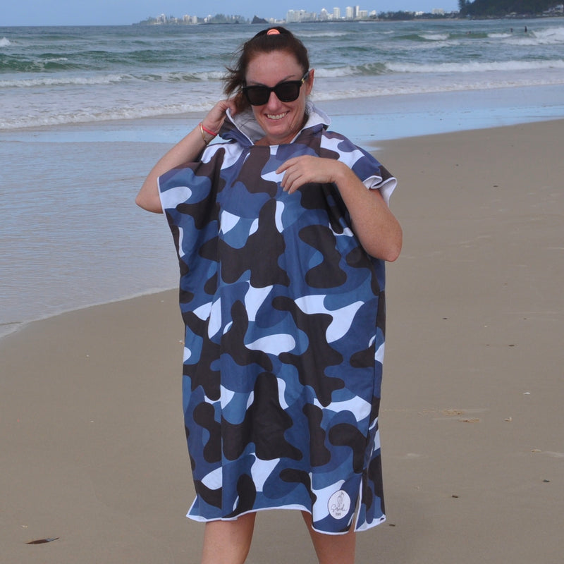 Adult Camouflage wearing on the beach with hoodie