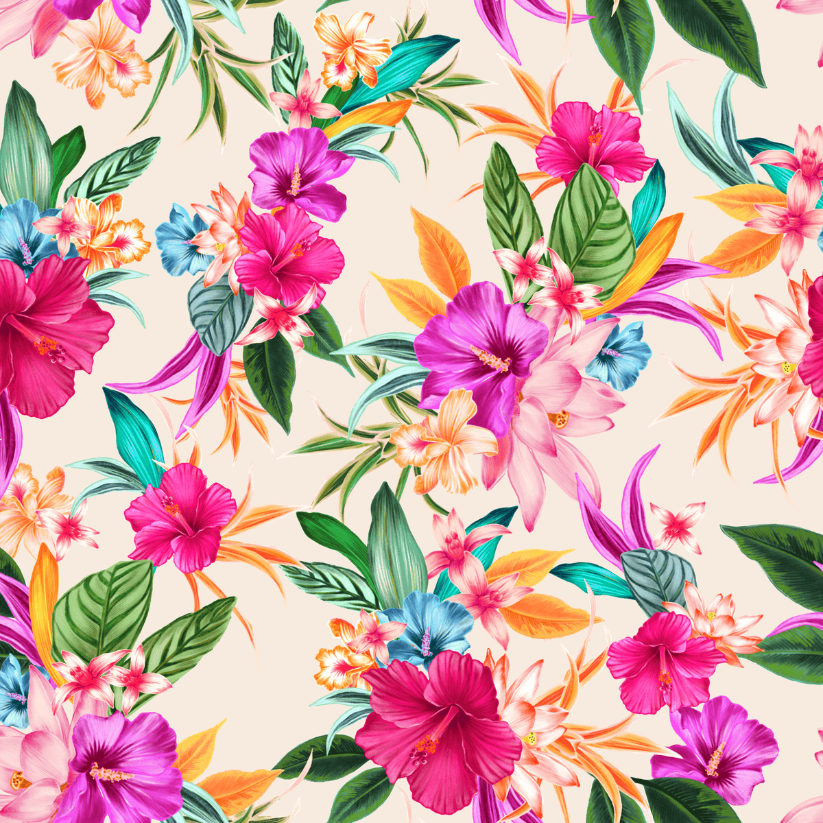 Island Princess has a predominately cream background adorned with hibiscus flowers very popular comes in small medium and large