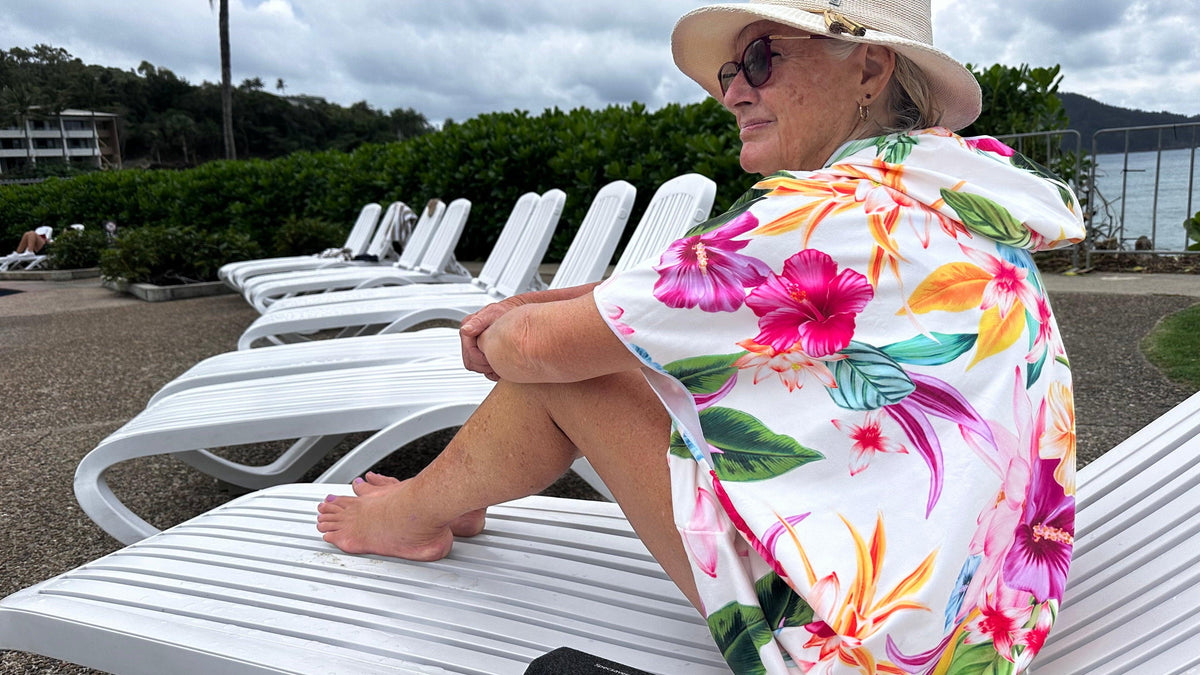 Sand Free Bliss: Hamilton Island Escape with Your All-Weather Hooded Towel - Sandi Toes