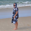 Adult Camouflage wearing on the beach with hoodie up