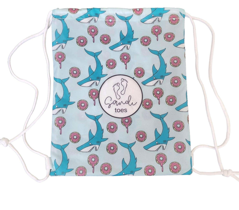 Feeding Frenzy - Sand-Free Beach Hoodie - Sandi Toes drawstring bag