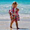 Island Princess - Sand-Free Beach Hoodie - Sandi Toes walking the beach in a small 