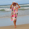 " adult Island Princess sand-free hoodie - on the beach with hood up
