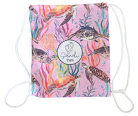 Turtle Cove - Sand-Free Beach Hoodie - Sandi Toes-drawstring bag