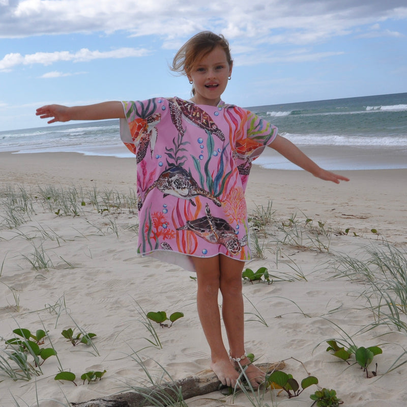 Turtle Cove sand free hodie for kids 6 year old girl in a medium