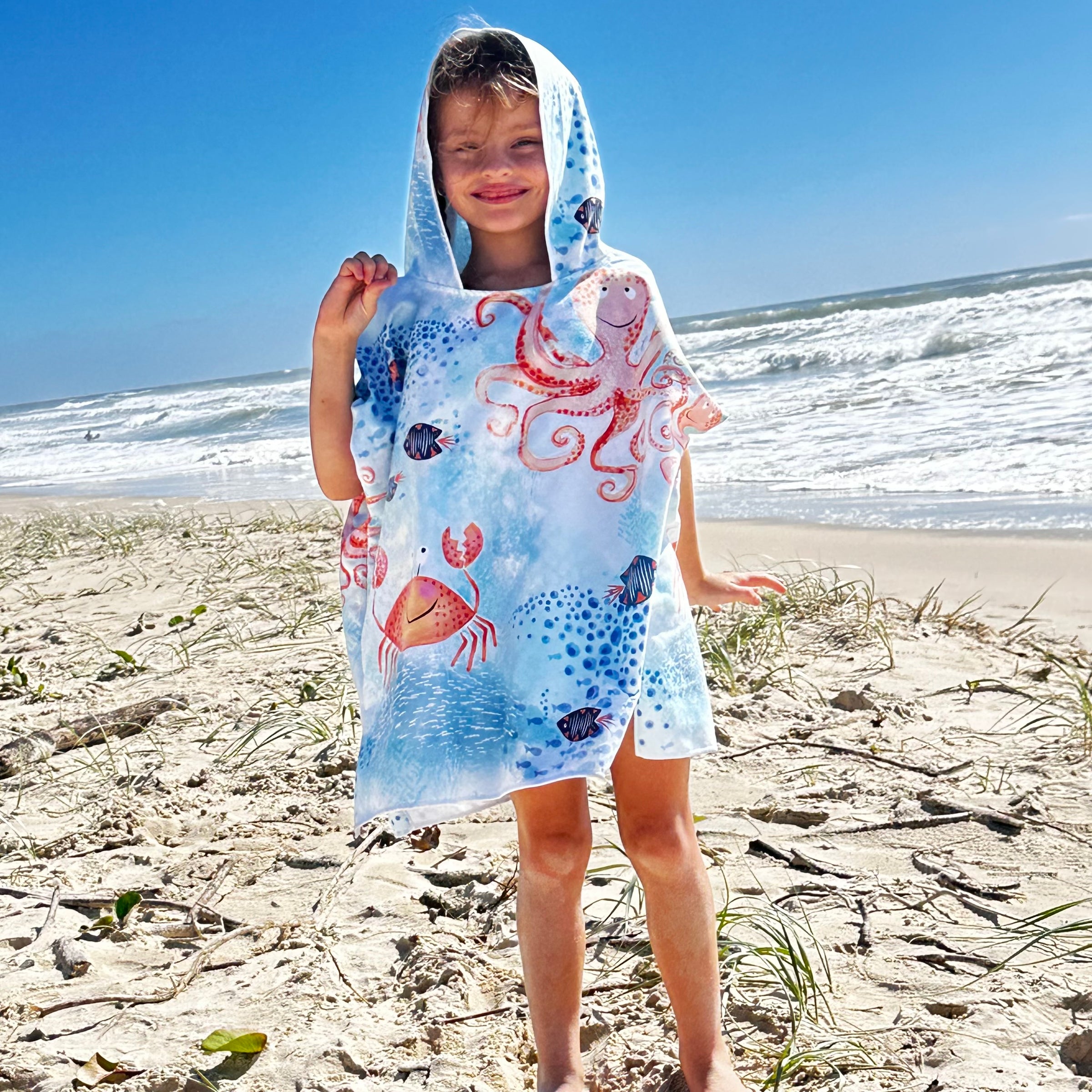 Under the sea sand free hoodie on the beach at Palm Beach qld.