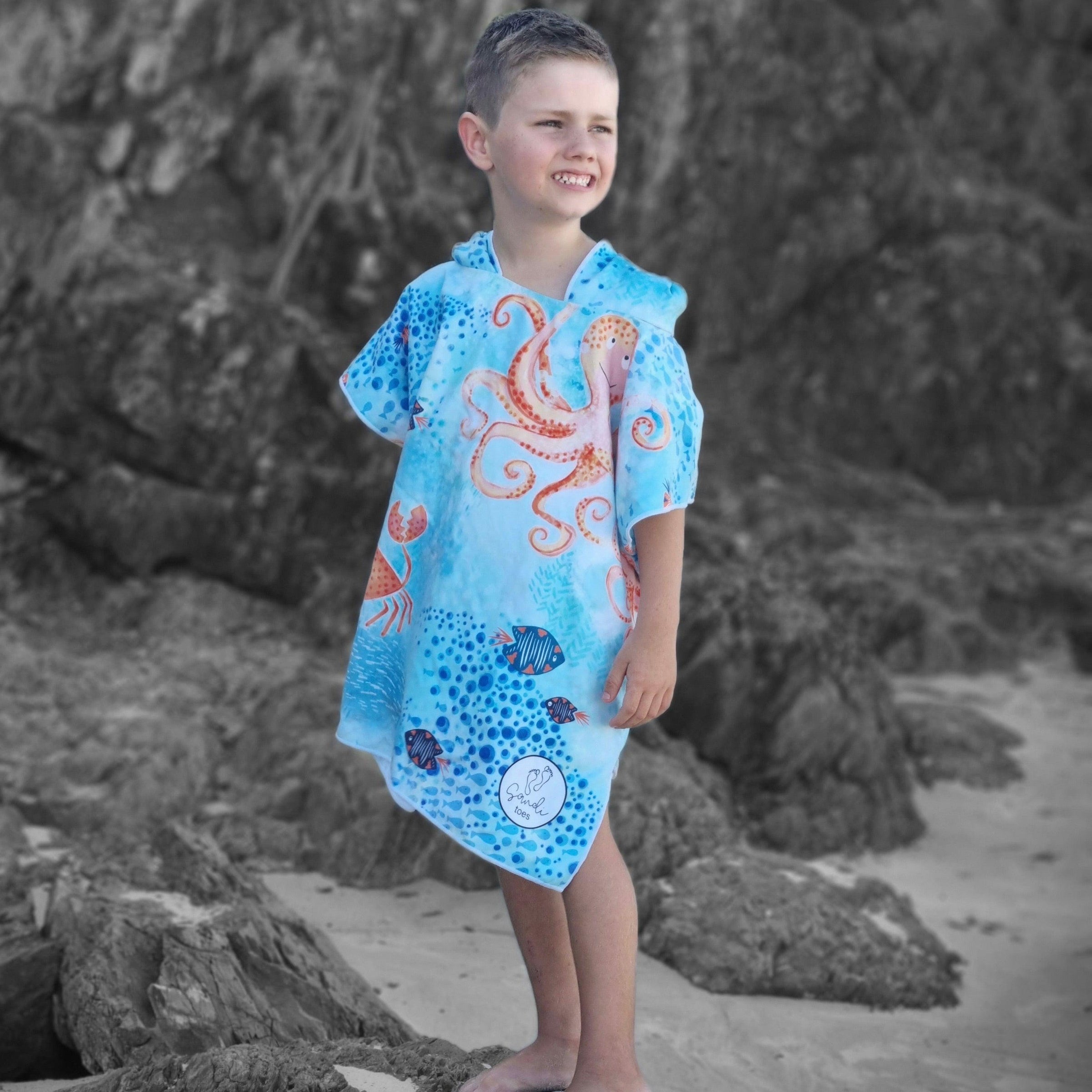 Under the Sea - Sand-Free Beach Hoodie - Sandi Toes