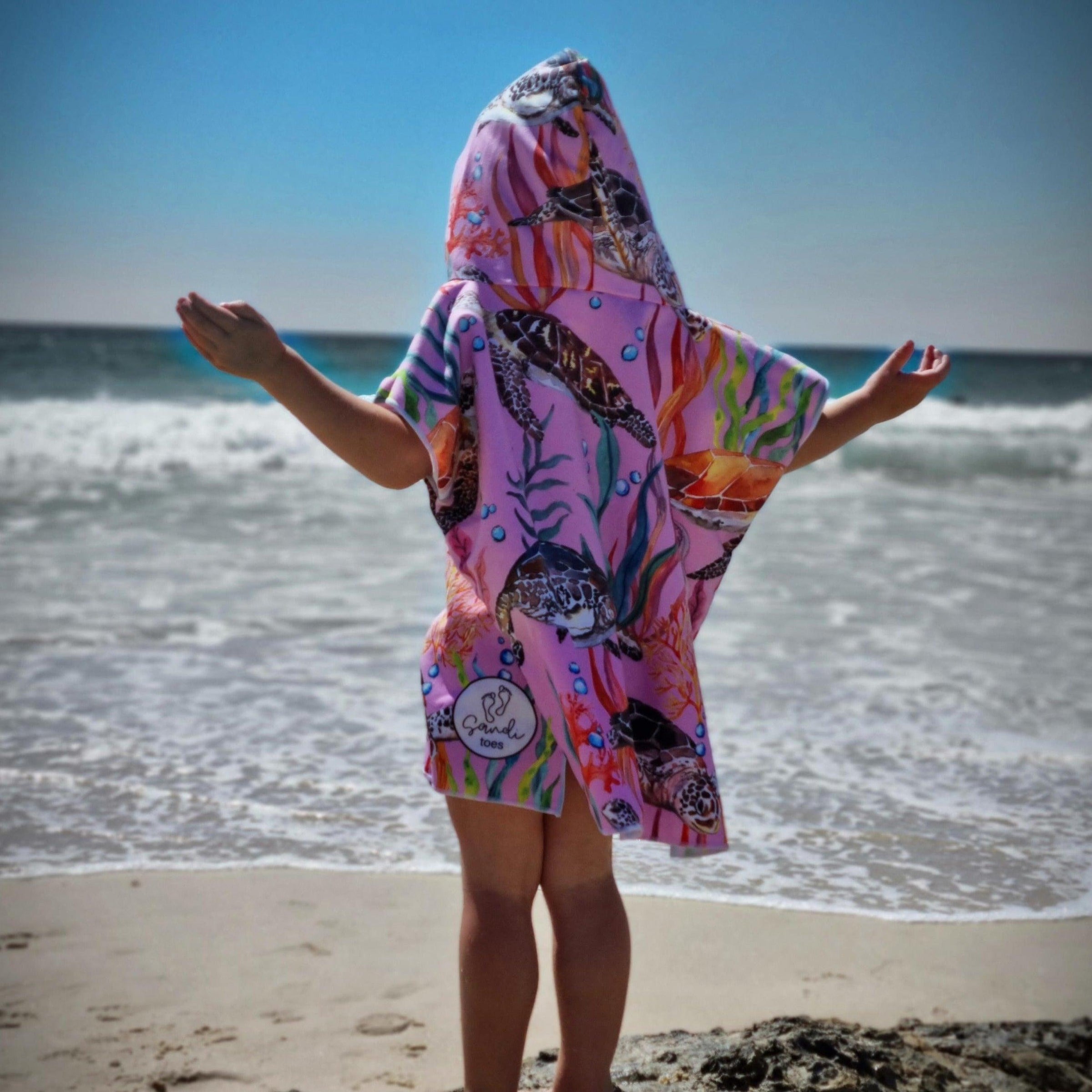 Turtle Cove - Sand-Free Beach Hoodie - Sandi Toes